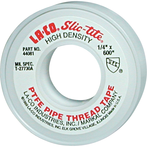 Ruban &agrave; filetage en PTFE Slic-Tite, 1200" lo x 1/2" la, Blanc St. Lawrence Industrial & Safety Supply