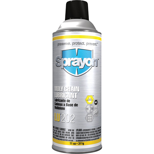 LU202 Moly Chain Lubricant, Aerosol Can St. Lawrence Industrial & Safety Supply
