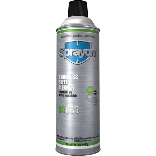 Nettoyant pour acier inoxydable CD885, 20 oz, Canette a&eacute;rosol St. Lawrence Industrial & Safety Supply
