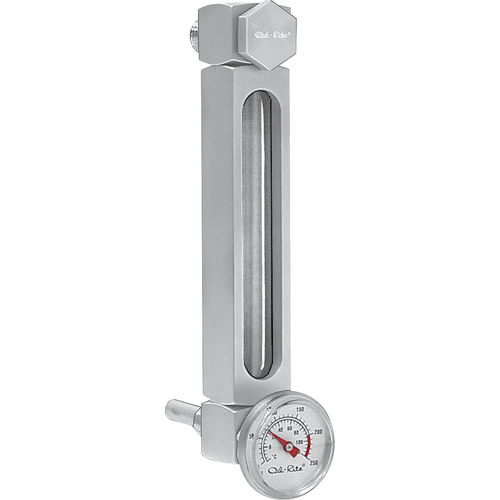 Indicateur de niveau &agrave; liquide en Aluminium, Filet&eacute;, 9" lo, 205°F (96,11° C) St. Lawrence Industrial & Safety Supply