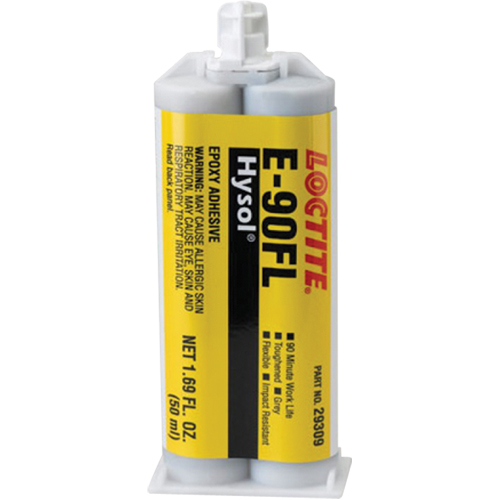 Hysol E-90FL Adhesive, 102 g, Dual Cartridge, Two-Part, Grey St. Lawrence Industrial & Safety Supply