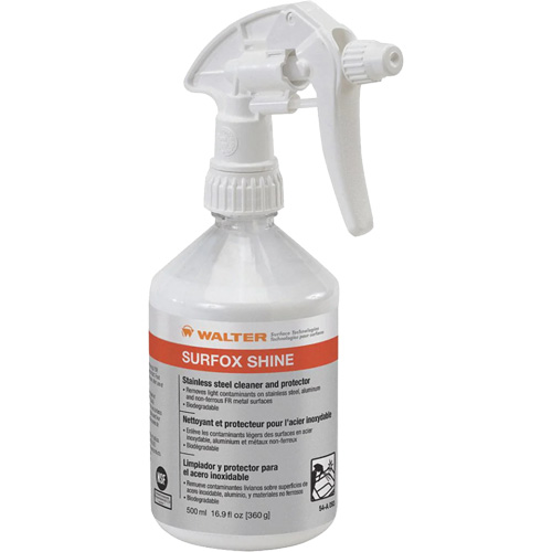 Nettoyant & protecteur pour acier inoxydable Surfox Shine, 500 ml, Bouteille &agrave; g&acirc;chette St. Lawrence Industrial & Safety Supply