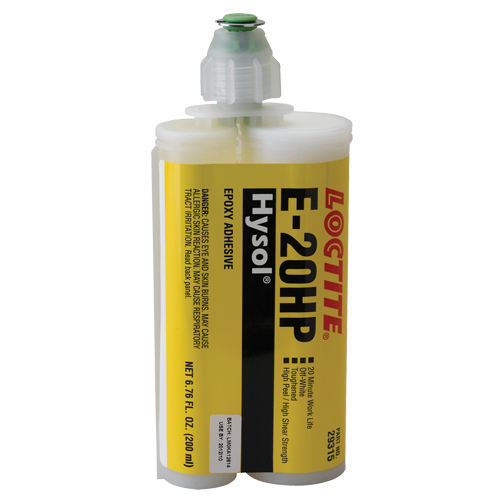 Adh&eacute;sifs structuraux &agrave; s&eacute;chage rapide E-20P, 200 ml, Cartouche double, Deux composants, Blanc St. Lawrence Industrial & Safety Supply