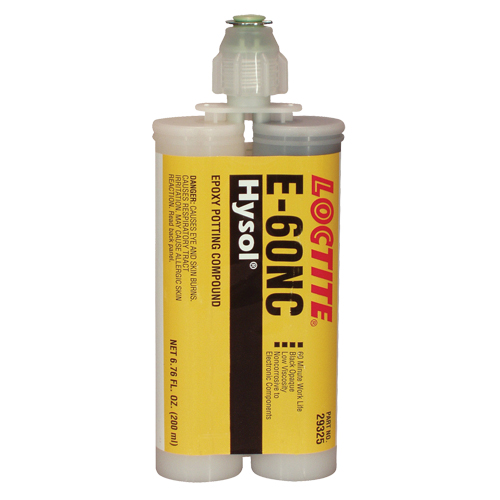 Adh&eacute;sifs structuraux non corrosifs pour les composants &eacute;lectriques E-60NC, 200 ml, Cartouche double, Deux composants, Noir St. Lawrence Industrial & Safety Supply