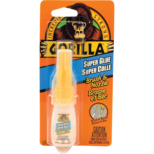 Super Glue Brush & Nozzle, 10 g, Bottle, Clear St. Lawrence Industrial & Safety Supply