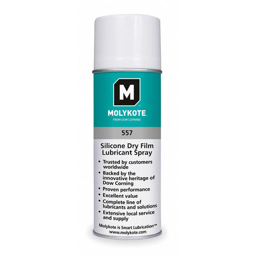 Film lubrifiant sec au silicone Molykote 557, Canette a&eacute;rosol St. Lawrence Industrial & Safety Supply