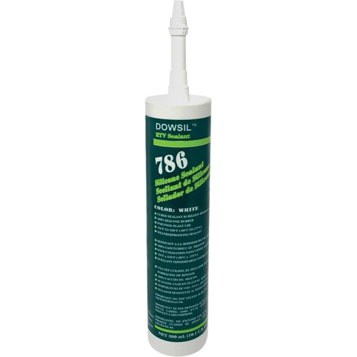 Agent d'&eacute;tanch&eacute;it&eacute; &agrave; base de silicone Dowsil 786, 300 ml, Cartouche, Blanc St. Lawrence Industrial & Safety Supply