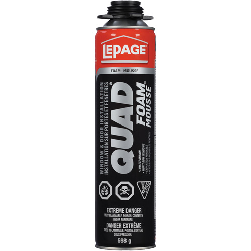 Quad&reg; Foam Window & Door Installation Foam, Aerosol Can, Tan St. Lawrence Industrial & Safety Supply