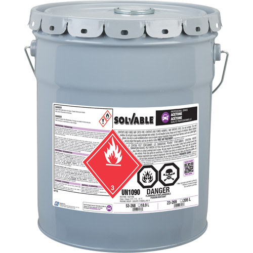 Ac&eacute;tone liquide, 18,9 L St. Lawrence Industrial & Safety Supply