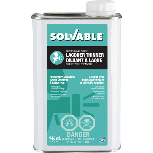 Diluant &agrave; lacque de calibre professionnel, Bidon rectangulaire, 946 ml St. Lawrence Industrial & Safety Supply