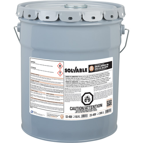 Boiled Linseed Oil, Pail, 18.9 L Net Volume St. Lawrence Industrial & Safety Supply