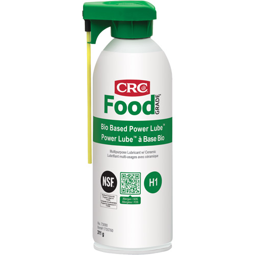Lubrifiant polyvalent Power Lube biosourc&eacute; FoodGrade avec c&eacute;ramique, Canette a&eacute;rosol St. Lawrence Industrial & Safety Supply