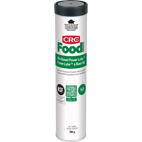 FoodGrade Bio Based Power Lube Extreme Pressure Grease with Ceramic, Cartridge St. Lawrence Industrial & Safety Supply