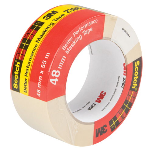 2308 Masking Tape, 48 mm (2") x 55 m (180'), Tan St. Lawrence Industrial & Safety Supply