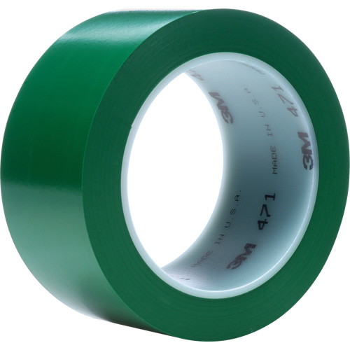 Ruban en vinyle 471, 76 mm (3") la x 32,9 m (108') lo, 5,3 mils, Vert St. Lawrence Industrial & Safety Supply