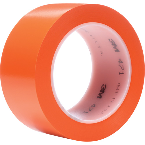 471 Vinyl Tape, 50.8 mm (2") W x 32.9 m (108') L, 5.2 mils, Orange St. Lawrence Industrial & Safety Supply