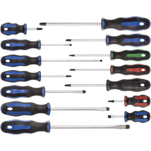 JTSD-14S Ergonomic Screwdriver Set, 14 Pcs. St. Lawrence Industrial & Safety Supply