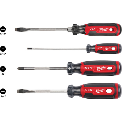 Cushion Grip Screwdriver Set, 4 Pcs. St. Lawrence Industrial & Safety Supply