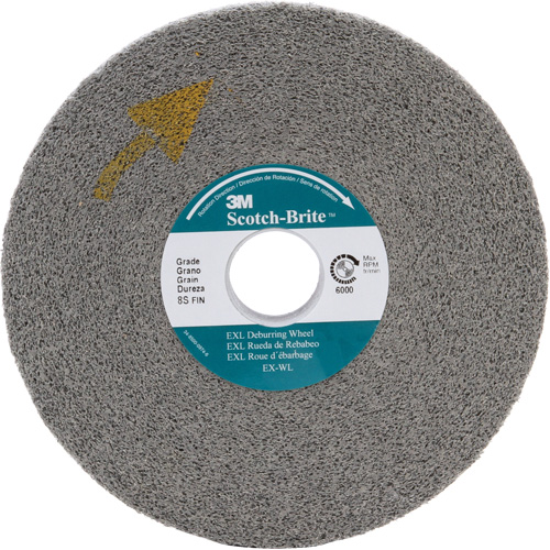Scotch-Brite EXL Deburring Wheel, 8" x 1", 3" Arbor St. Lawrence Industrial & Safety Supply