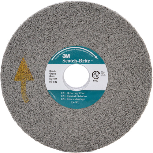 Meule d'&eacute;barbage EXL Scotch-Brite, 6" x 1", Arbre de 1" St. Lawrence Industrial & Safety Supply
