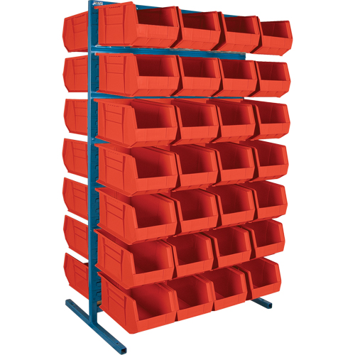 Support stationnaire deux c&ocirc;t&eacute;s pour bacs, 36" la x 24" p x 61" h, 56 bacs St. Lawrence Industrial & Safety Supply