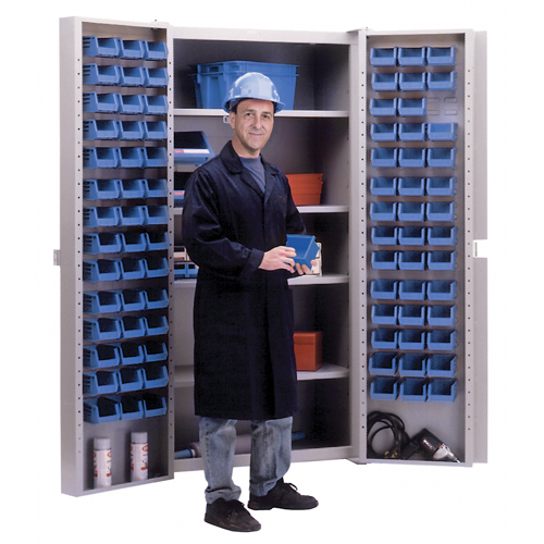 Armoire &agrave; combinaison avec porte creuse, 38" la x 24" p x 72" h, 4 tablettes St. Lawrence Industrial & Safety Supply