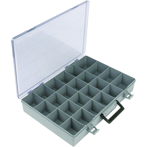 Compartment Case, Plastic, 24 Slots, 15-1/2" W x 11-3/4" D x 2-1/2" H, Grey St. Lawrence Industrial & Safety Supply