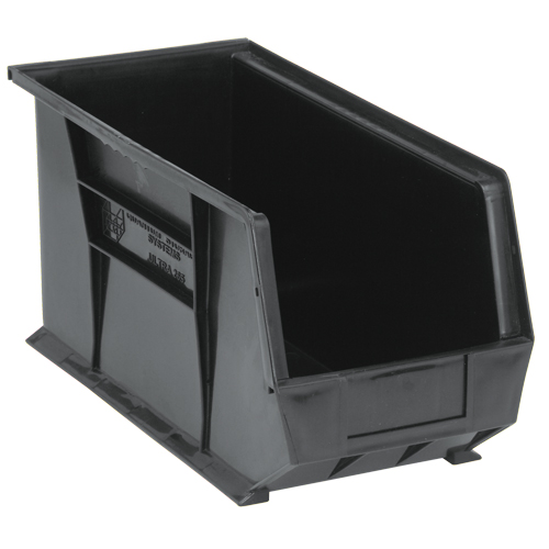 Ultra Stack & Hang Bin, 8-1/4" W x 9" H x 18" D, Black St. Lawrence Industrial & Safety Supply