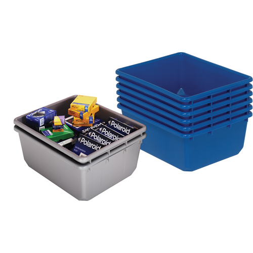Bacs empilables en crois&eacute;, 11" la x 17,25" p x 12" h, Bleu St. Lawrence Industrial & Safety Supply