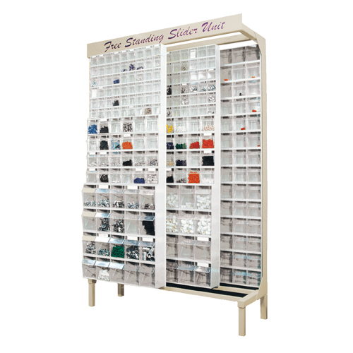 Syst&egrave;me de stockage &agrave; glissi&egrave;re &agrave; bacs basculants autonome, 48" la x 18" p x 77" h, 112 tiroirs St. Lawrence Industrial & Safety Supply