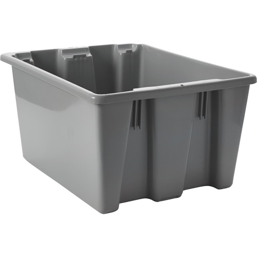 Stack & Nest Palletote Box, 10" x 15.5" x 19.5", Grey St. Lawrence Industrial & Safety Supply
