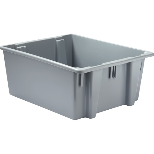 Stack & Nest Palletote Box, 10" x 19.5" x 23.5", Grey St. Lawrence Industrial & Safety Supply