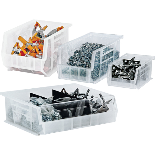 Bac transparent ultra empilable & suspendable, 8-1/4" la, 6" h x 13-5/8" p, Transparent St. Lawrence Industrial & Safety Supply