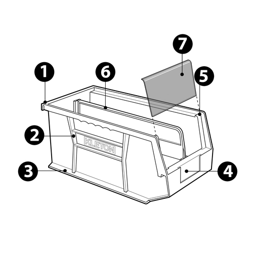 Stack & Hang Bin, 8-1/4" W x 7" H x 10-3/4" D, Yellow St. Lawrence Industrial & Safety Supply
