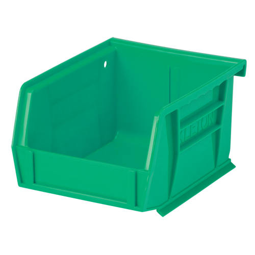 Stack & Hang Bin, 4-1/8" W x 3" H x 5-3/8" D, Green St. Lawrence Industrial & Safety Supply