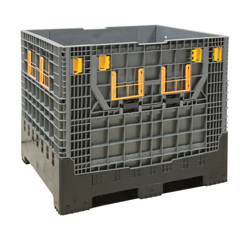Contenant de vrac pliable, 47,2" lo x 39,4" la x 39,4" h, Gris St. Lawrence Industrial & Safety Supply