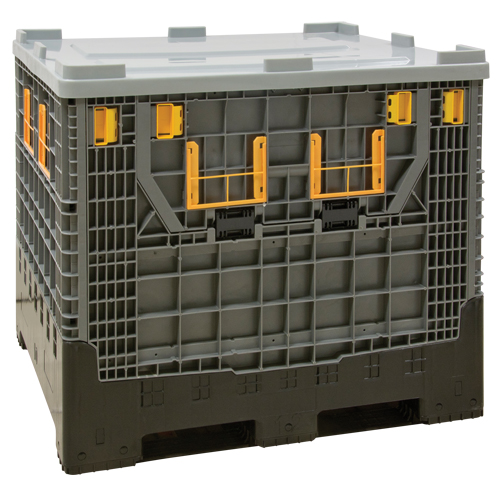 Contenant de vrac pliable, 47,2" lo x 39,4" la x 39,4" h, Gris St. Lawrence Industrial & Safety Supply