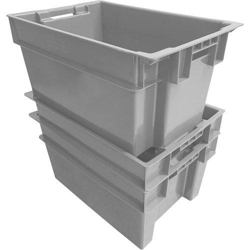 Stack & Nest Container, 16" W x 12" H x 24" D, Grey St. Lawrence Industrial & Safety Supply