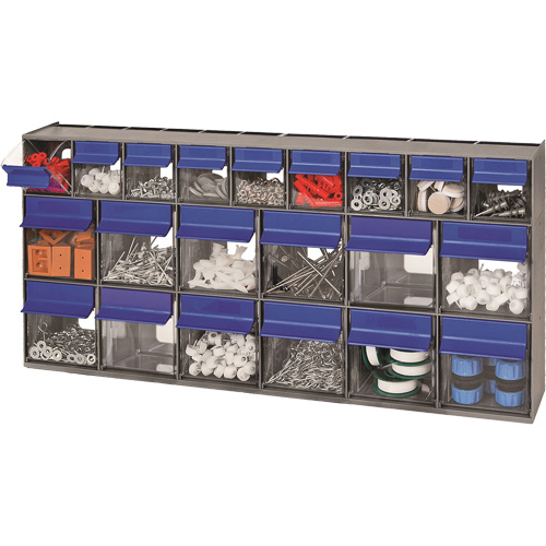 Tilt Bins Unit, 23-5/8" W x 3-5/8" D x 11-1/6" H, 21 Drawers St. Lawrence Industrial & Safety Supply
