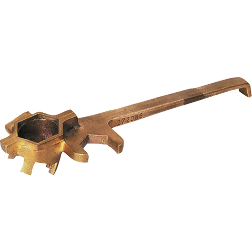 Deluxe Non-Sparking Drum Wrench, 1-1/4" Opening, 3-1/4" Handle, Bronze Alloy St. Lawrence Industrial & Safety Supply