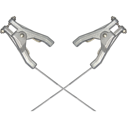 Heavy-Duty Bonding & Grounding Wire Assemblies - Two Hand Clamp Connectors St. Lawrence Industrial & Safety Supply