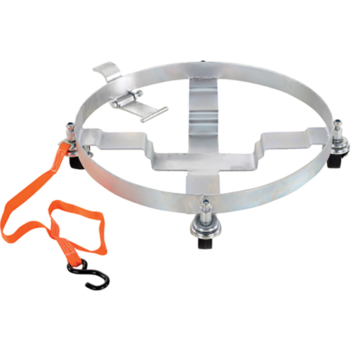 Chariots &agrave; inclinaison pour baril, Acier, Capacit&eacute;e 900 lb, Diam&egrave;tre 23-1/2", Roue en Caoutchouc rigide St. Lawrence Industrial & Safety Supply