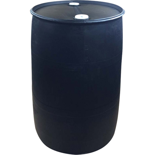 Barils en poly&eacute;thyl&egrave;ne, 55 gal. US (45 gal. imp.), Dessus ferm&eacute;, Noir St. Lawrence Industrial & Safety Supply