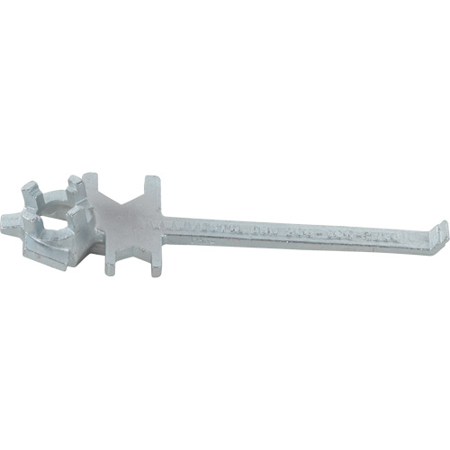 Cl&eacute; pour bouchon-&eacute;crou sp&eacute;cialis&eacute;e &agrave; un seul c&ocirc;t&eacute;, Ouverture de 1-1/2", Poign&eacute;e 7-1/2", Acier moul&eacute; au zinc St. Lawrence Industrial & Safety Supply