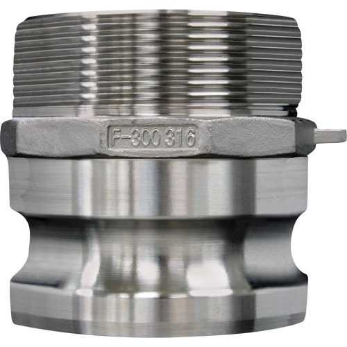 Accouplement &agrave; came et rainure, Acier inoxydable, Type F, 4", NPT m&acirc;le, 100 psi St. Lawrence Industrial & Safety Supply