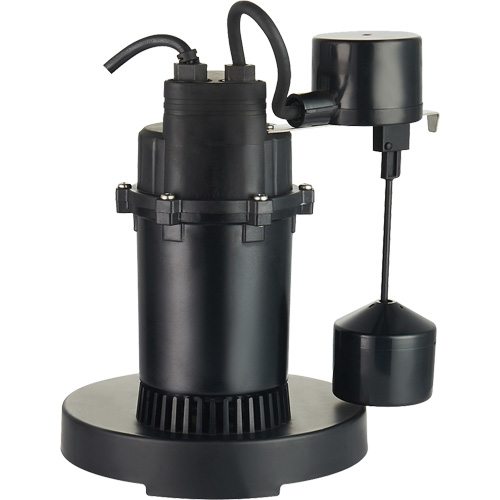 Pompe de puisard submersible thermoplastique, 2560 gal./h, 115 V, 4,6 A, 1/3 CV St. Lawrence Industrial & Safety Supply