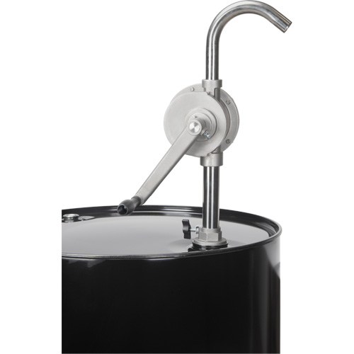 Pompe rotative pour baril, Acier inoxydable, Pour capacit&eacute; 55 gal., 12 oz/course St. Lawrence Industrial & Safety Supply
