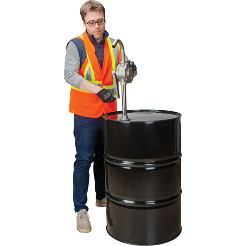 Pompe rotative pour baril, Acier inoxydable, Pour capacit&eacute; 55 gal., 12 oz/course St. Lawrence Industrial & Safety Supply