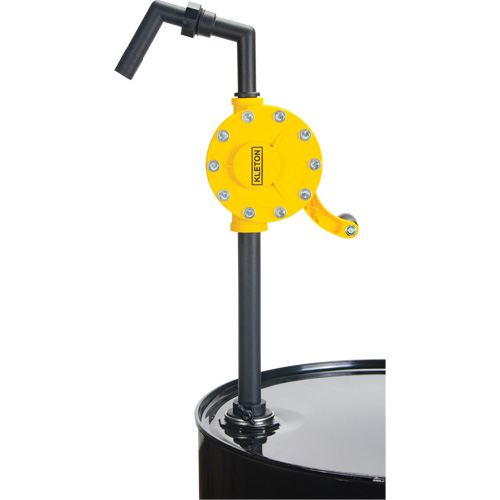 Pompe rotative pour baril, Polypropyl&egrave;ne, Pour capacit&eacute; 15 - 55 gal. US, 8 oz/course St. Lawrence Industrial & Safety Supply