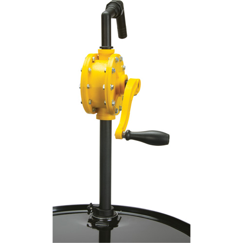 Pompe rotative pour baril, Polypropyl&egrave;ne, Pour capacit&eacute; 15 - 55 gal. US, 8 oz/course St. Lawrence Industrial & Safety Supply